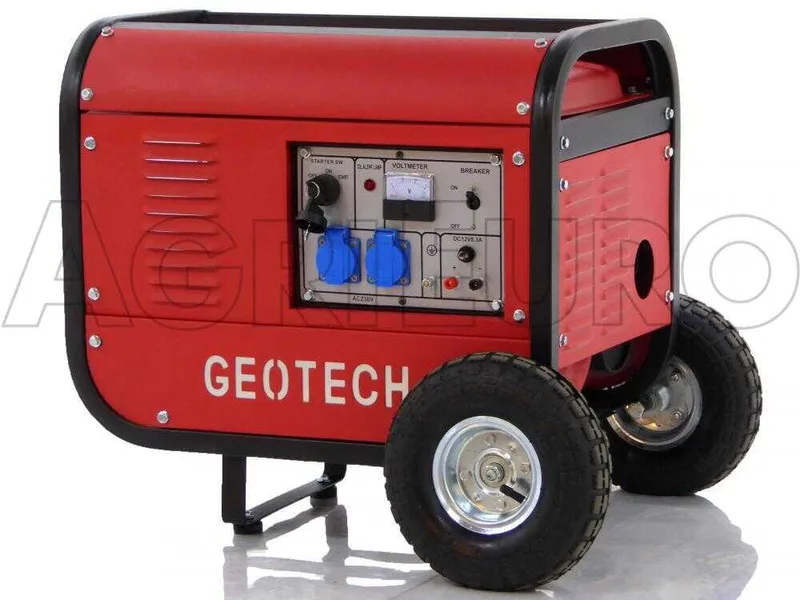 GeoTech GGSA3000ES - Groupe électrogène 2.7 kw monophasé à essence - sur chariot - dém. électrique