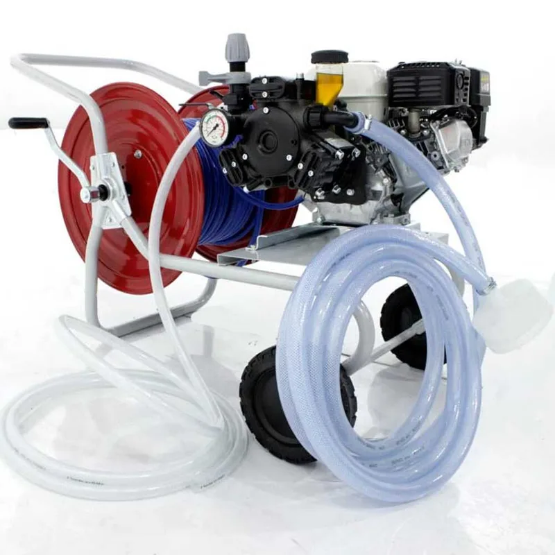Groupe motopompe de pulvérisation Comet APS 41 avec moteur à essence Honda GP 160 et chariot