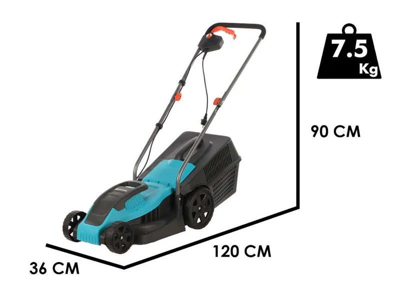 Gardena PowerMax 1100/32 - Tondeuse à gazon électrique - 1100W - Coupe de 32 cm