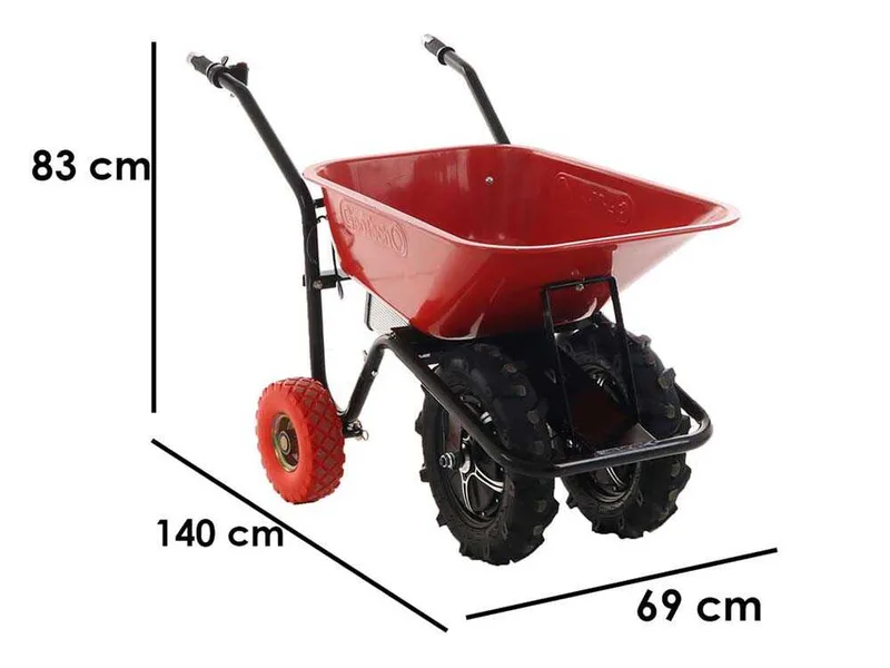 GeoTech CAR 300T-80 - Brouette électrique à batterie - 40 V 6 Ah