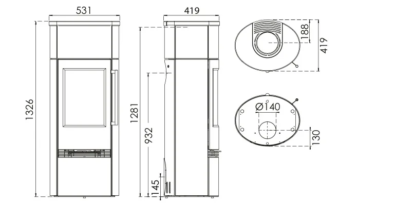 TermaTech TT21RS-HST poêle à bois