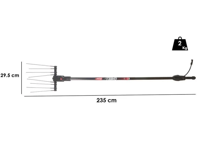 Brumi Special 12V - Peigne vibreur électrique à batterie - Perche Carbone 235/315cm