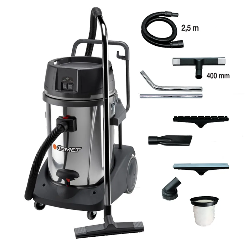 Comet CVP 378 XBH - Aspirateur multifonction - 3 moteurs - Bidon en acier - Série Professionnelle