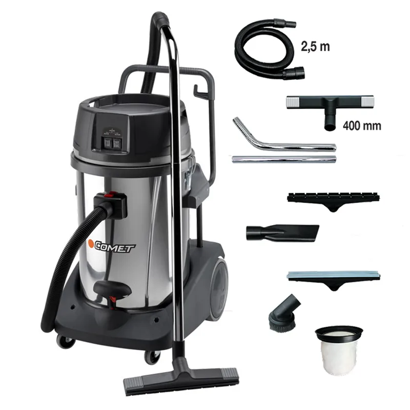 Comet CVP 378 XBH - Aspirateur multifonction - 3 moteurs - Bidon en acier - Série Professionnelle