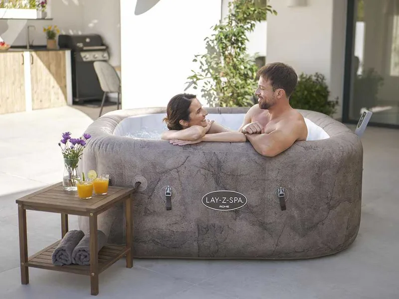 Bestway Lay-Z-Spa Roma AirJet 6001K - 180x180x71 cm - Spa gonflable pour 5-6 personnes