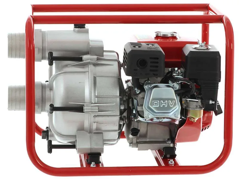 Motopompe thermique GeoTech LTP80 pour eaux chargées avec raccords de 80 mm