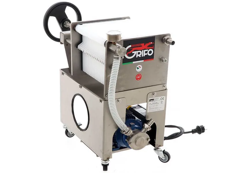 Grifo Professional FCP20-Olio - Filtre à plaques pour huile sur chariot - Pompe INOX Liverani