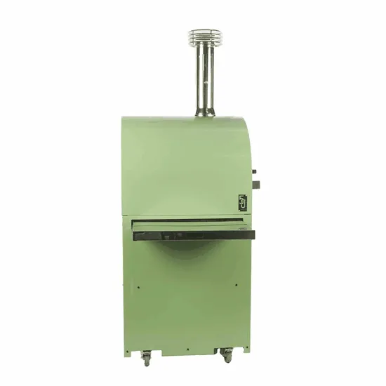Clementi Gold - Four à bois d'extérieur pour pizza avec chariot - Chambre de cuisson 80 x 60 - 4 pizzas - Vert