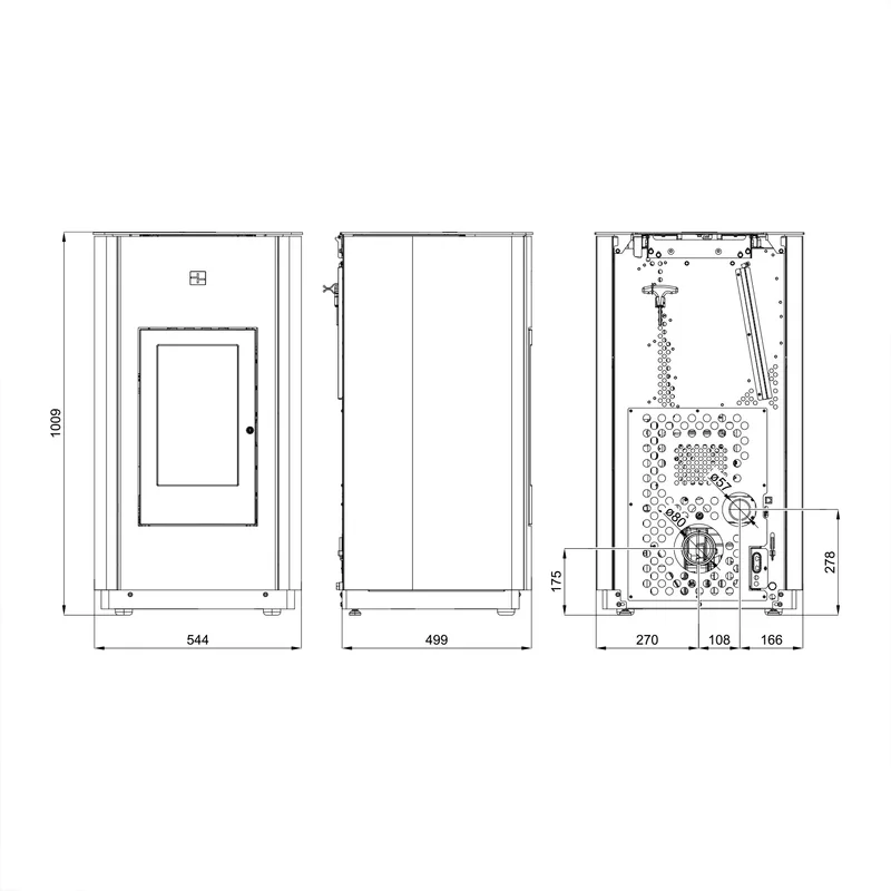 Haas+Sohn HSP 6 Pelletto IV poêle à granulés perle-anthracite/blanc
