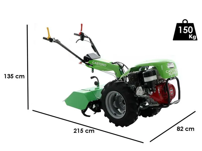 Lampacrescia MGM Castoro Super - Motoculteur à essence - Honda GX390 - 13 CV