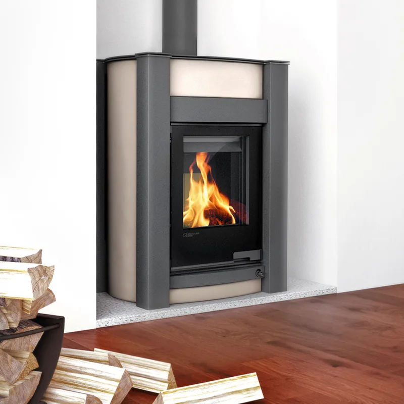 Aquaflam Vario Kalmar Manuel Poêle à bois avec échangeur d'eau Crème 11/7 kW