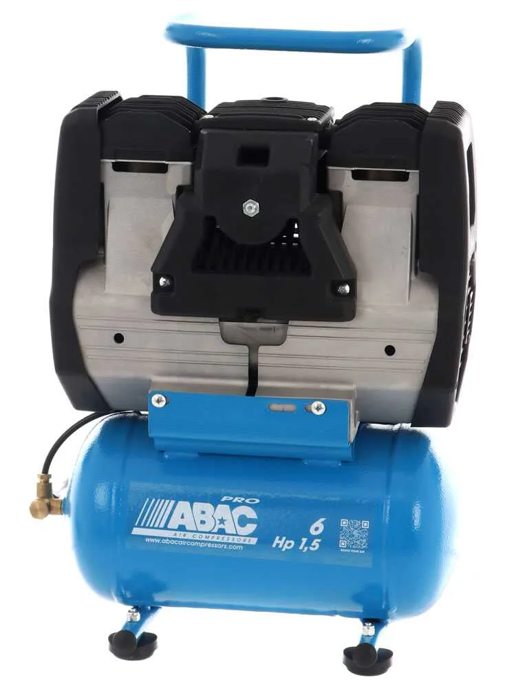 Abac start silent OS15P - Compresseur d'air électrique monophasé silencieux, sans huile - Moteur 1,5 CV - 6 L