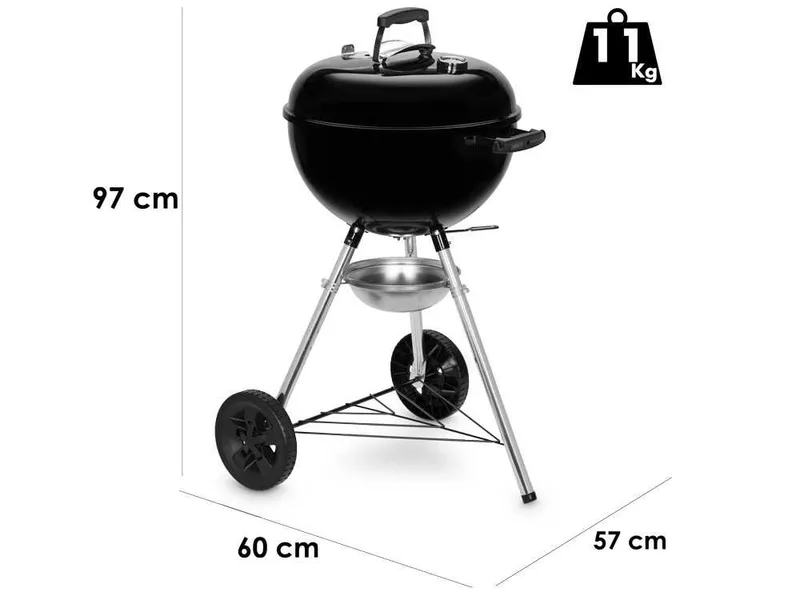 Weber Kettle E-4710 BLK - Barbecue à charbon