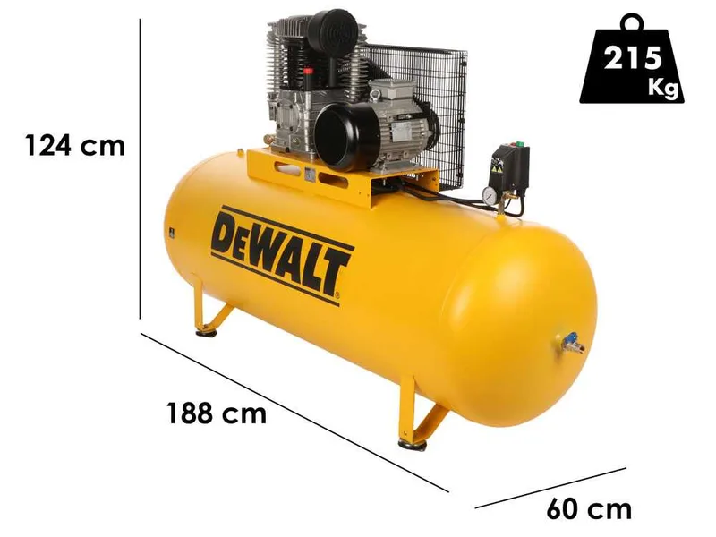 DeWalt DXCMB75T500HFE - Compresseur d'air électrique triphasé par courroie - Moteur 7,5 CV – 500 L