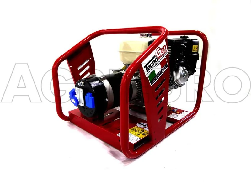 TecnoGen H5000 - Groupe électrogène 3.6 KW monophasé - Honda GX 270 - Alternateur italien