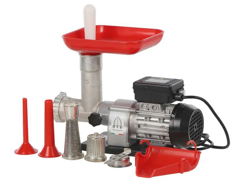 Tre Spade TC-8 COMBY - Hachoir à viande électrique - 300 W - N.8 + Kit d'accessoires