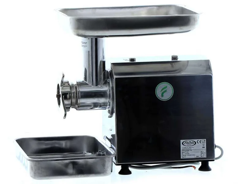 Fama TI12 - Hachoir à viande électrique - Corps et groupe de hachage en acier inox - 230V