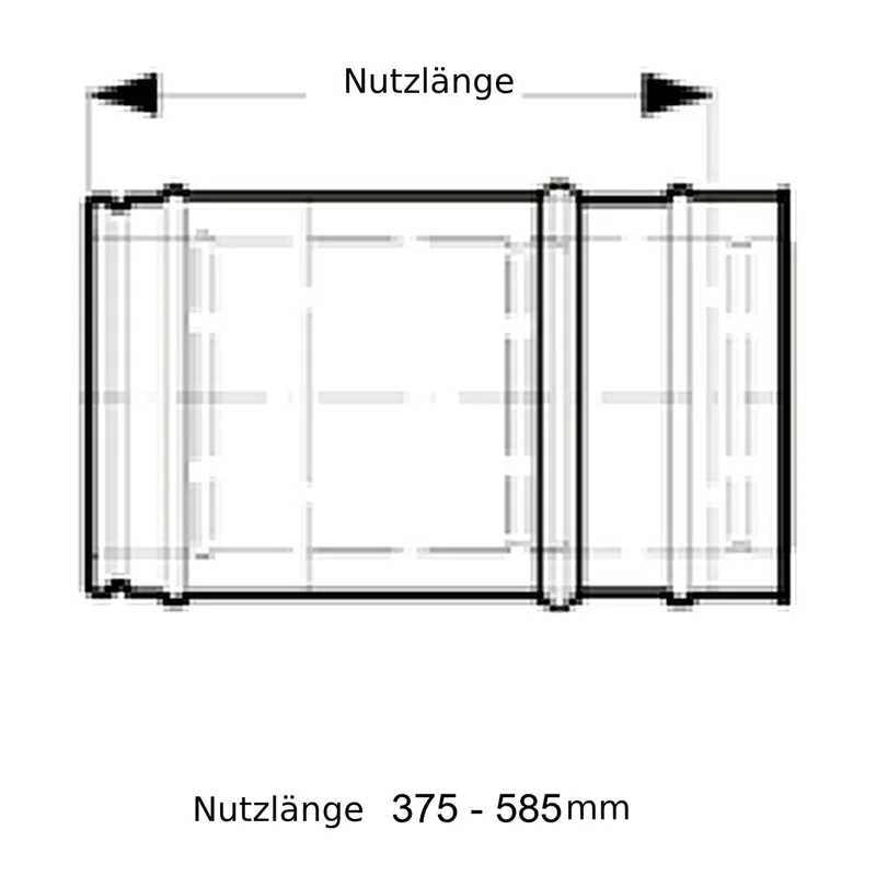 Schiedel ICS élément de compensation de tuyau 375 mm-585 mm Ø200 double paroi brillant