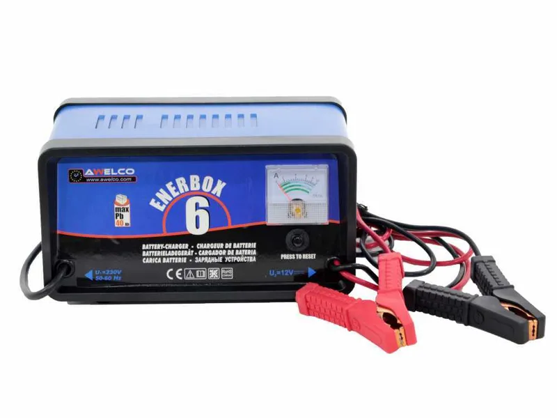 Awelco ENERBOX 6 - Chargeur de voiture - alimentation monophasée - batteries 12V de 10 à 40Ah