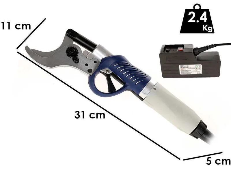 BullMach ARTEMIS 45 Pro - Sécateur électrique de taille sur perche - 150/210 cm - Diamètre de coupe 45 mm
