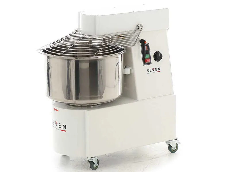 Pétrin à spirale professionnel Seven Italy GHR 40 - 230 V - Avec roues et Minuterie