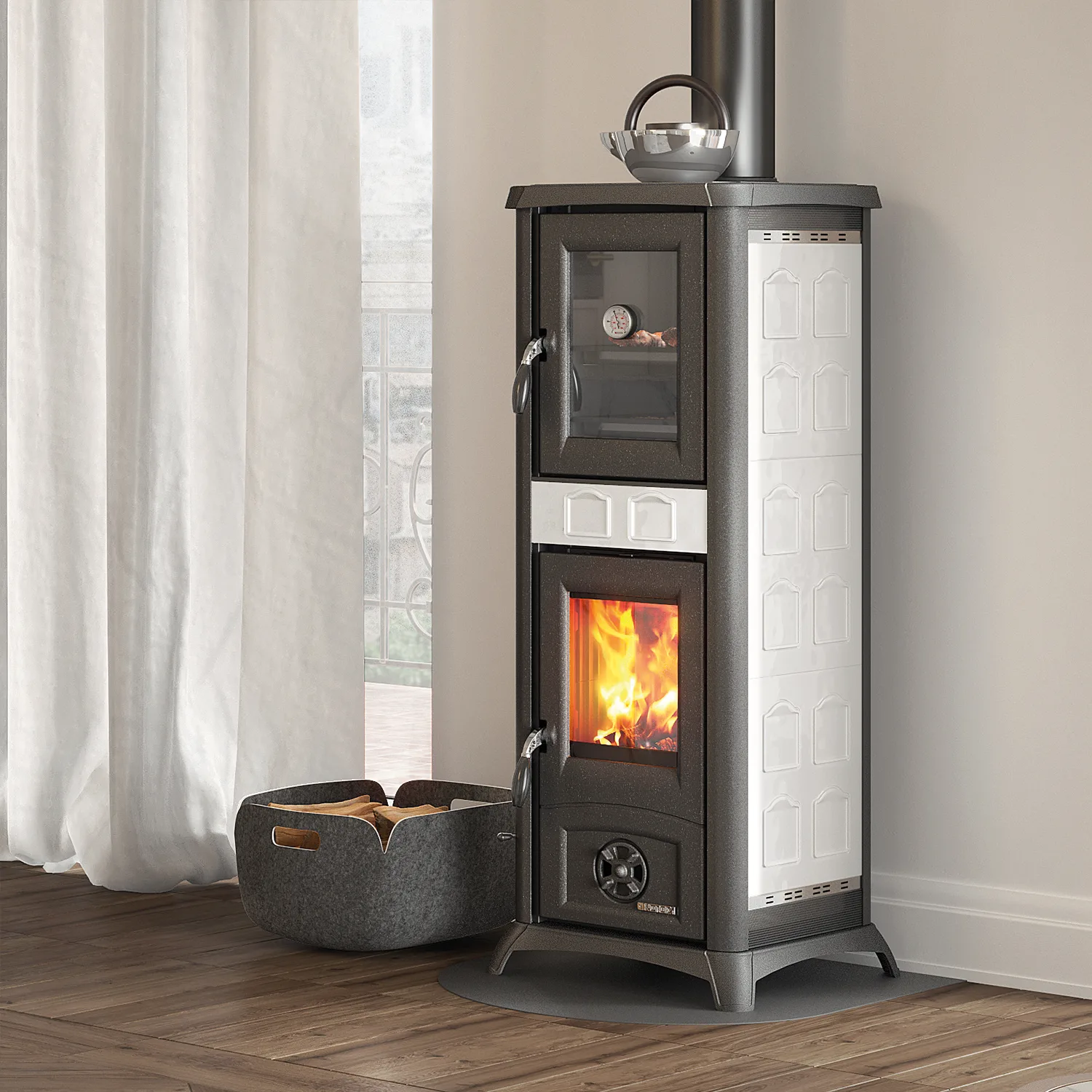 La Nordica Gemma Forno 165 poêle à bois Elegance blanc Infinity