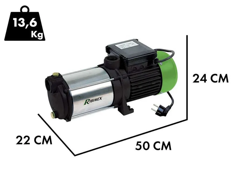 Ribimex PRMCA5 - Pompe à eau auto-amorçante - 5 turbines - 1450 W