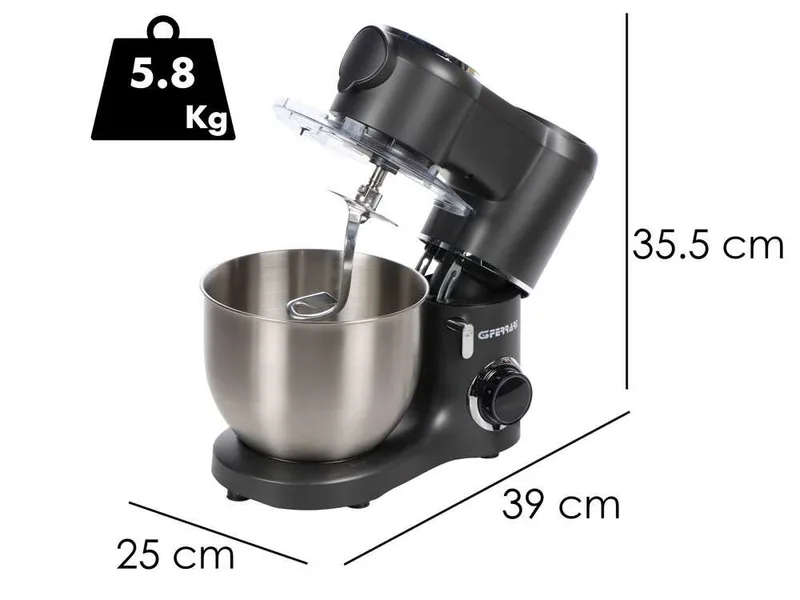 G3 FERRARI Pastaio - Batteur mélangeur planétaire - Puissance 1800 Watt