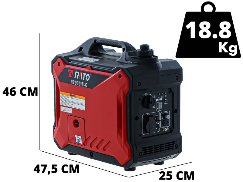 Rato R2000iS-C - Groupe électrogène inverter - 1.8 kW monophasé - insonorisé
