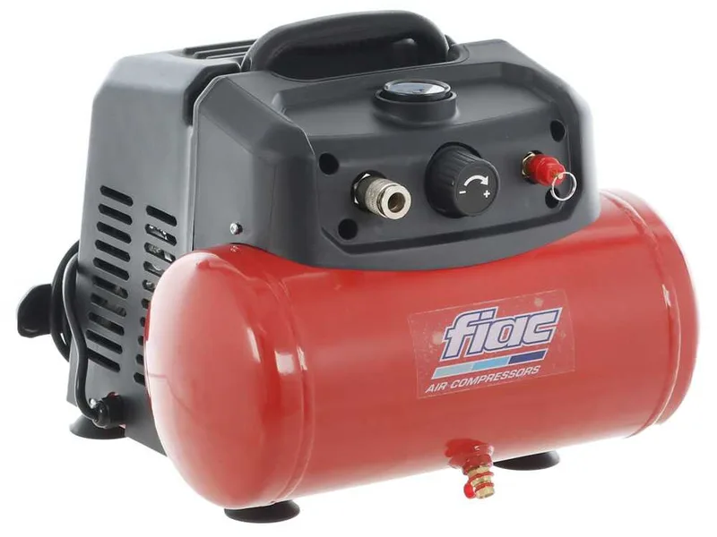 Fiac cuby 6/1110 - Compresseur d'air électrique portatif monophasé, oil-less - Moteur 1.5 CV - 6 L