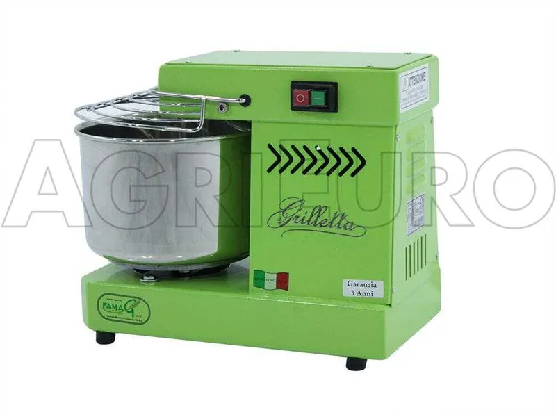 Pétrin à spirale électrique - Famag Grilletta IM 5 Color - Verte 5 kg - 8 L