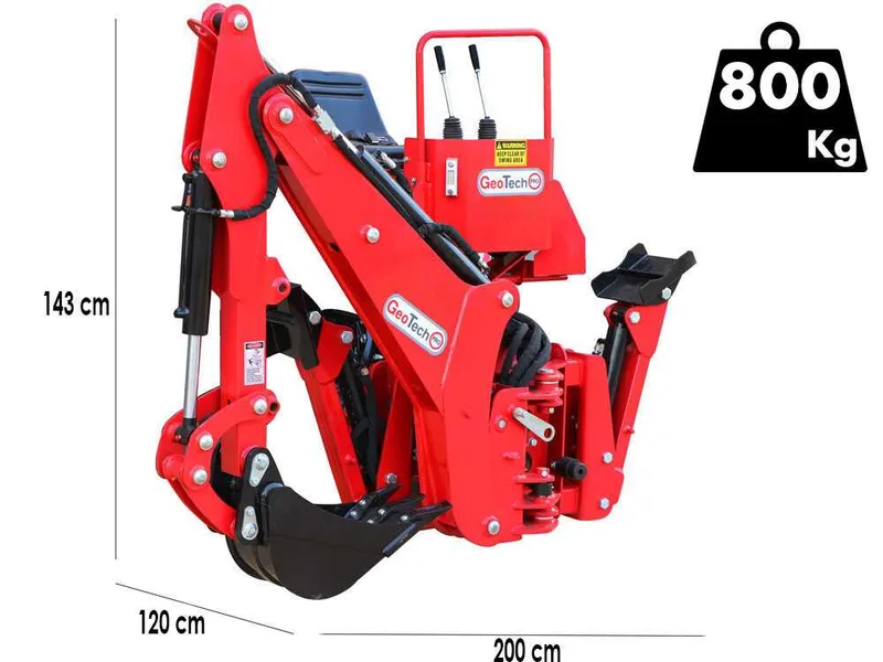 GeoTech Pro BHF 225 - Pelle rétro fixe pour tracteur