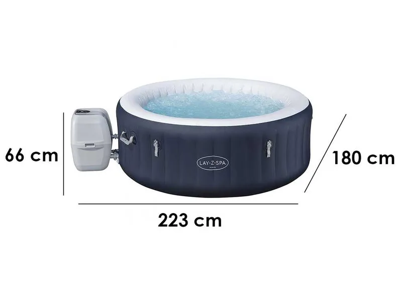 Bestway Lay-Z-Spa Miami AirJet 6001C - Ø180x66 cm - Spa gonflable pour 3-4 personnes