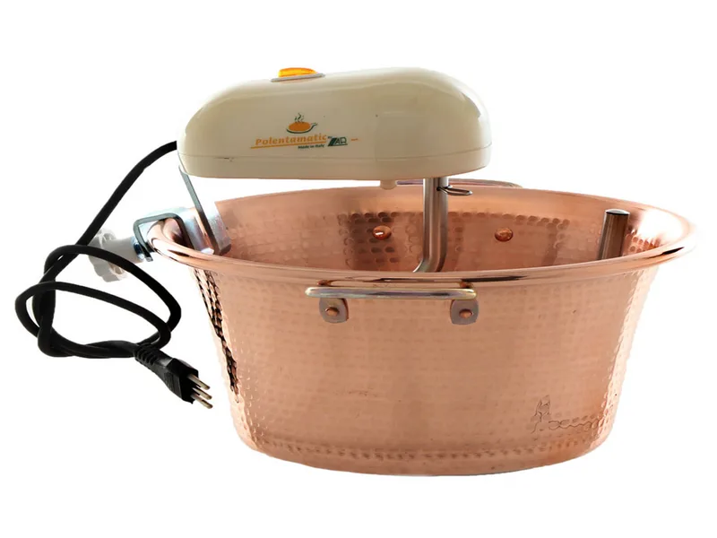 LAR Polentamatic - Chaudron électrique en cuivre martelé pour la polenta à induction 6.5L - 8W max