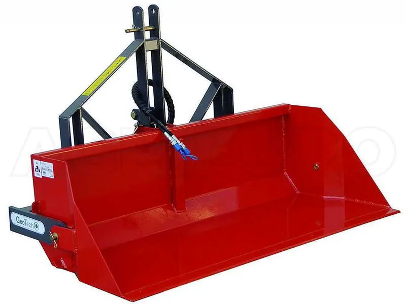 Godet agricole hydraulique pour tracteur GeoTech de 200 cm - Série Lourde - Charge 700 kg