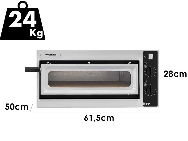 Prismafood small basic 1/40 vetro 2T - Four électrique à pizza - 2 thermostats