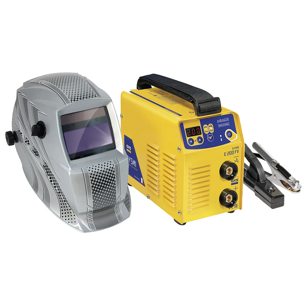 GYS Gysmi E200 FV - Poste à souder Inverter (MMA, TIG Lift)+ Masque, à courant continu (DC)