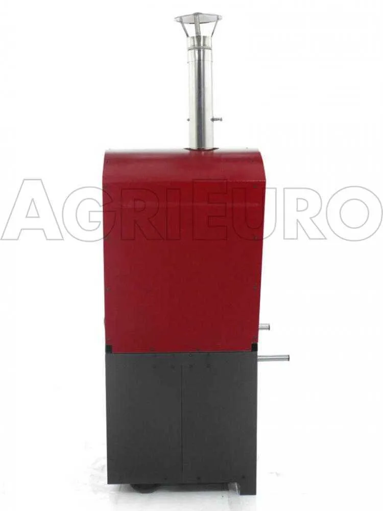 AgriEuro Minimus 50 Mini EXT - Four à pizza à bois en acier d'extérieur - Toit rouge