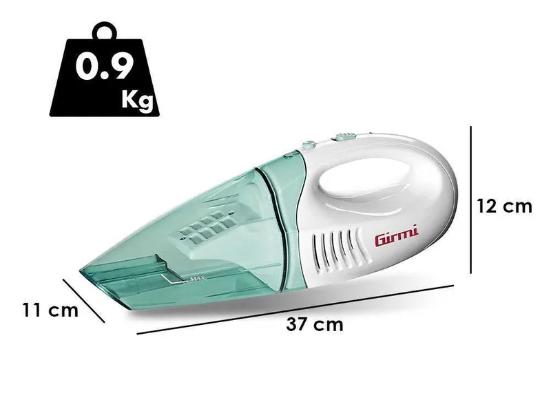 Girmi AP10 - Aspirateur portable rechargeable Wet & Dry - Batterie de 4,8V