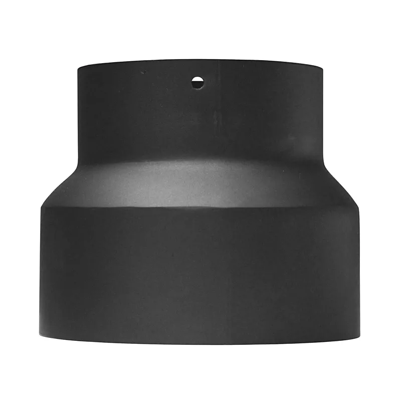 Raik Basic Réduction 200mm – 180mm noir pour tuyau de fumée / conduit de fumée