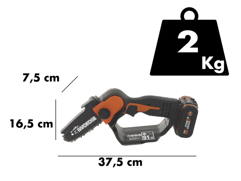 Worx WG324E - Élagueuse sur batterie 20 V 2 Ah