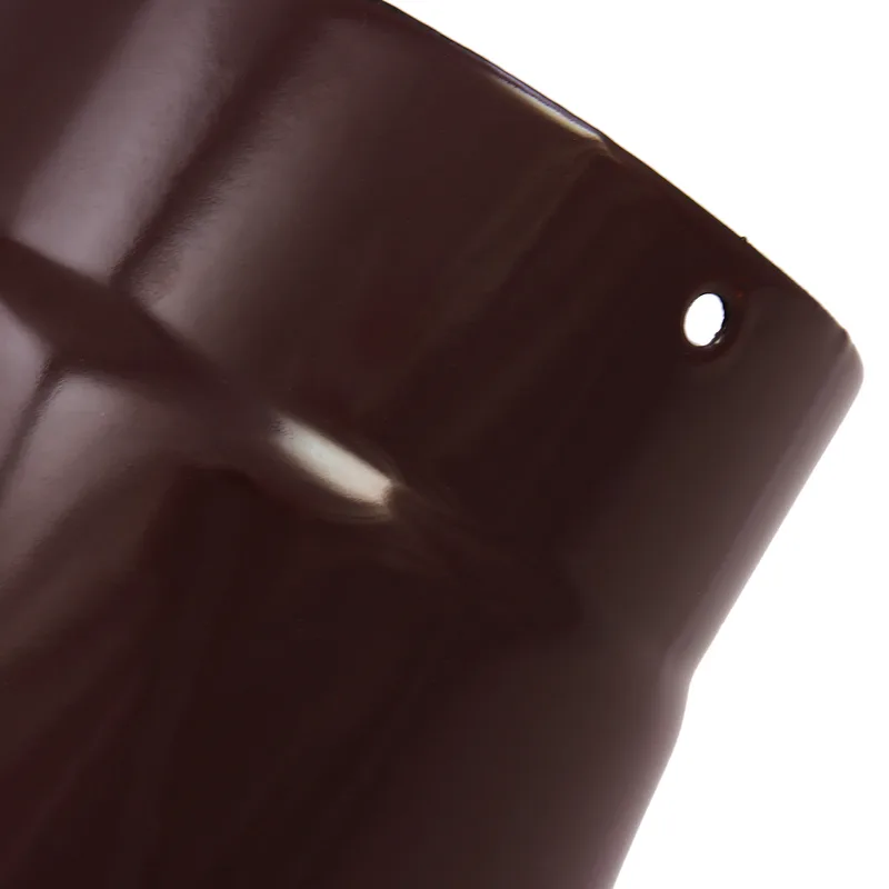 Coude de conduit de fumée / Coude de tuyau de poêle émaillé 150 mm - Coude lisse à 45° Marron