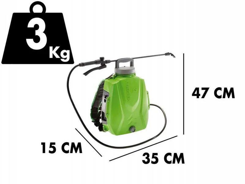 Pulvérisateur à batterie à dos Verdemax FUTURA 8L batterie au lithium 12V 2.5Ah