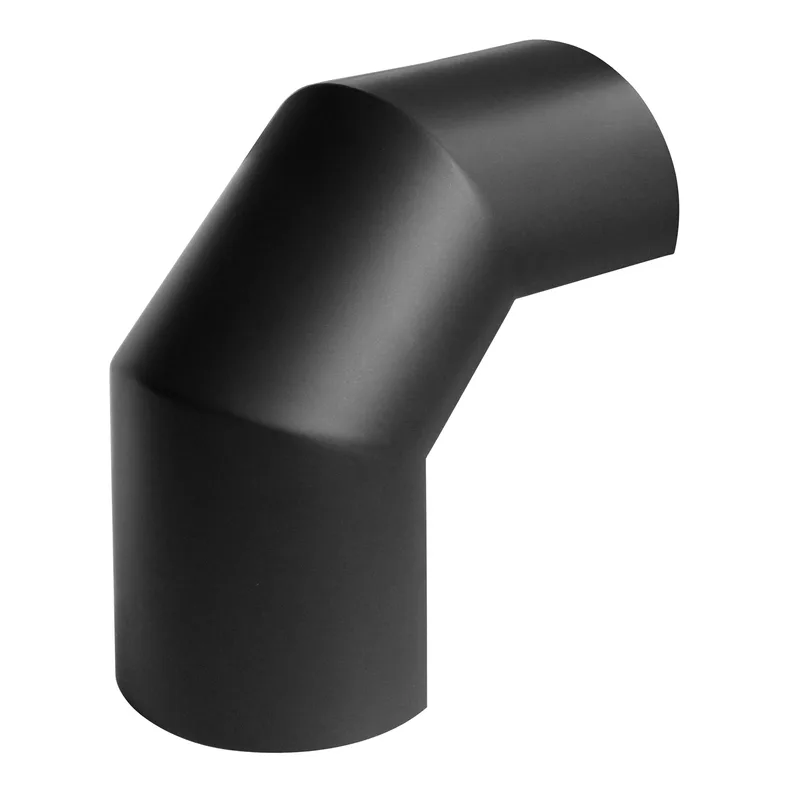Raik Basic écran thermique 130mm noir pour coude en 3 parties 90° pour tuyau de fumée / conduit de fumée
