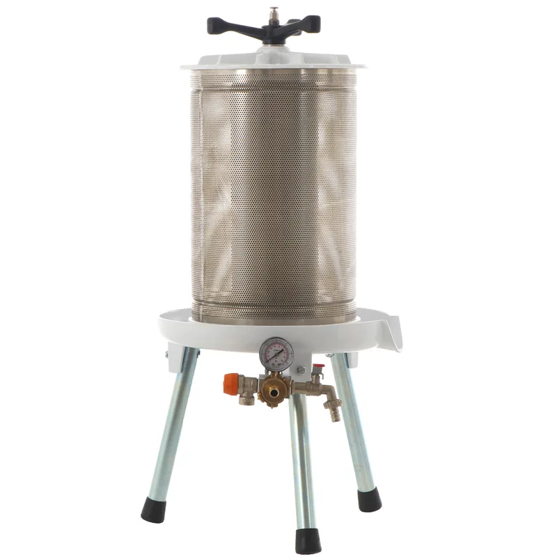 Enotecnica Pillan Misurina - Pressoir hydraulique à fruits 20 L - Cuve INOX