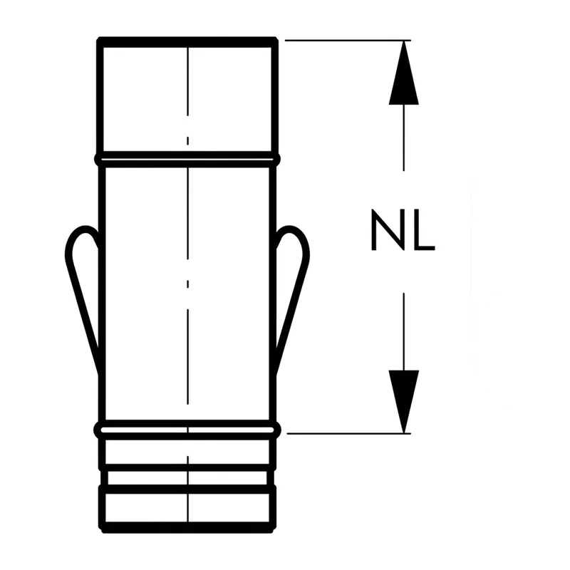 Schiedel Élément de purge PPL ovale 250 mm Ø 150 mm