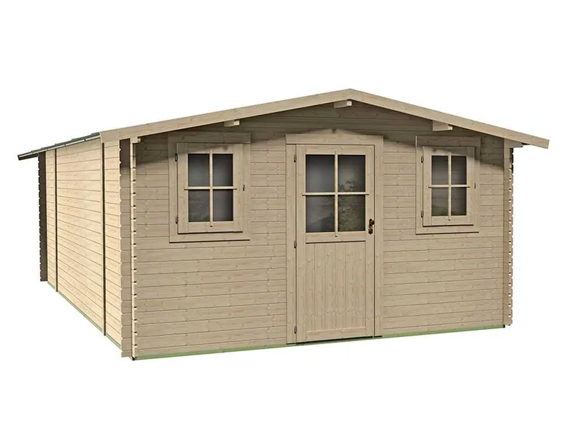 Alce Dublino Express 398 x 496 - Abri de jardin en bois - Avec fenêtres - 398 x 496 x 229 cm