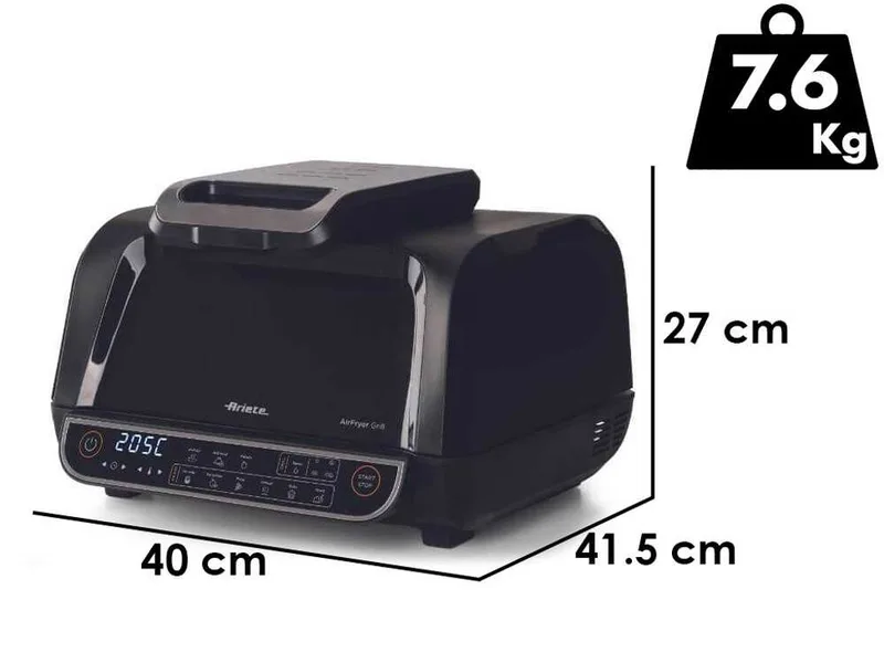 Ariete 4635 Air Fryer Grill - Friteuse à air et grill 8 L