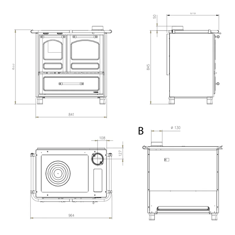 La Nordica FAMILY.16 4,5 - Blanc cuisinière à bois