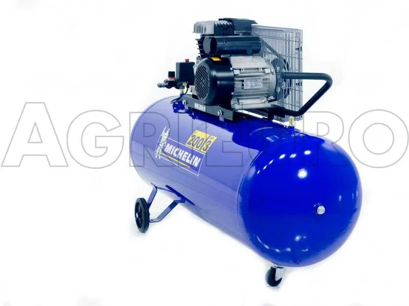 Michelin MB 200 3B - Compresseur d'air électrique monophasé à courroie - Moteur 3 CV - 200 L